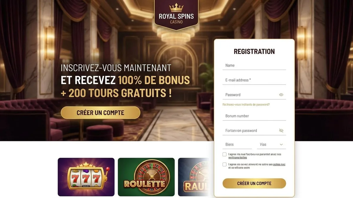 Inscription avec bonus
